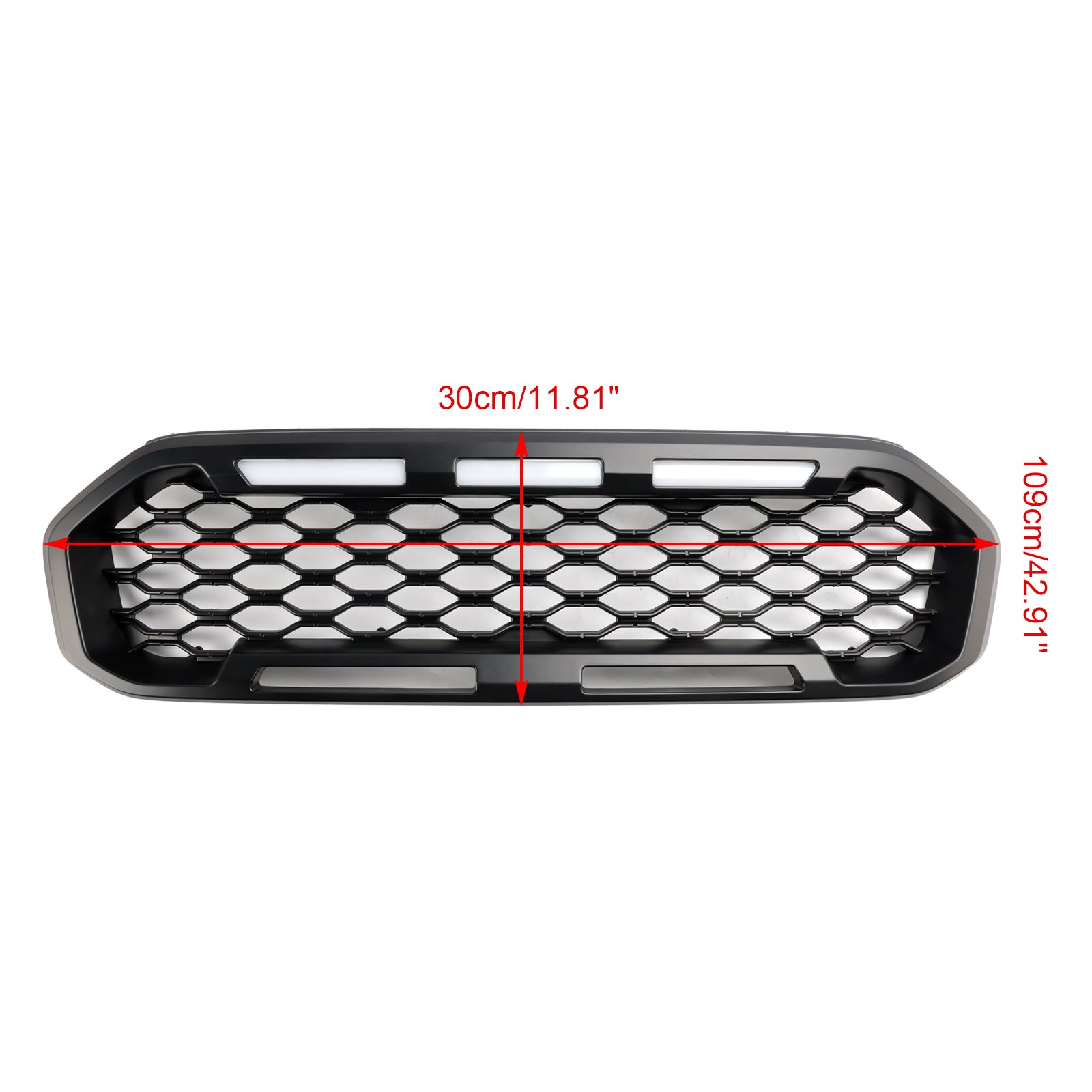 2019-2023 Ford Ranger T8 voorbumpergrille zwart met LED-licht