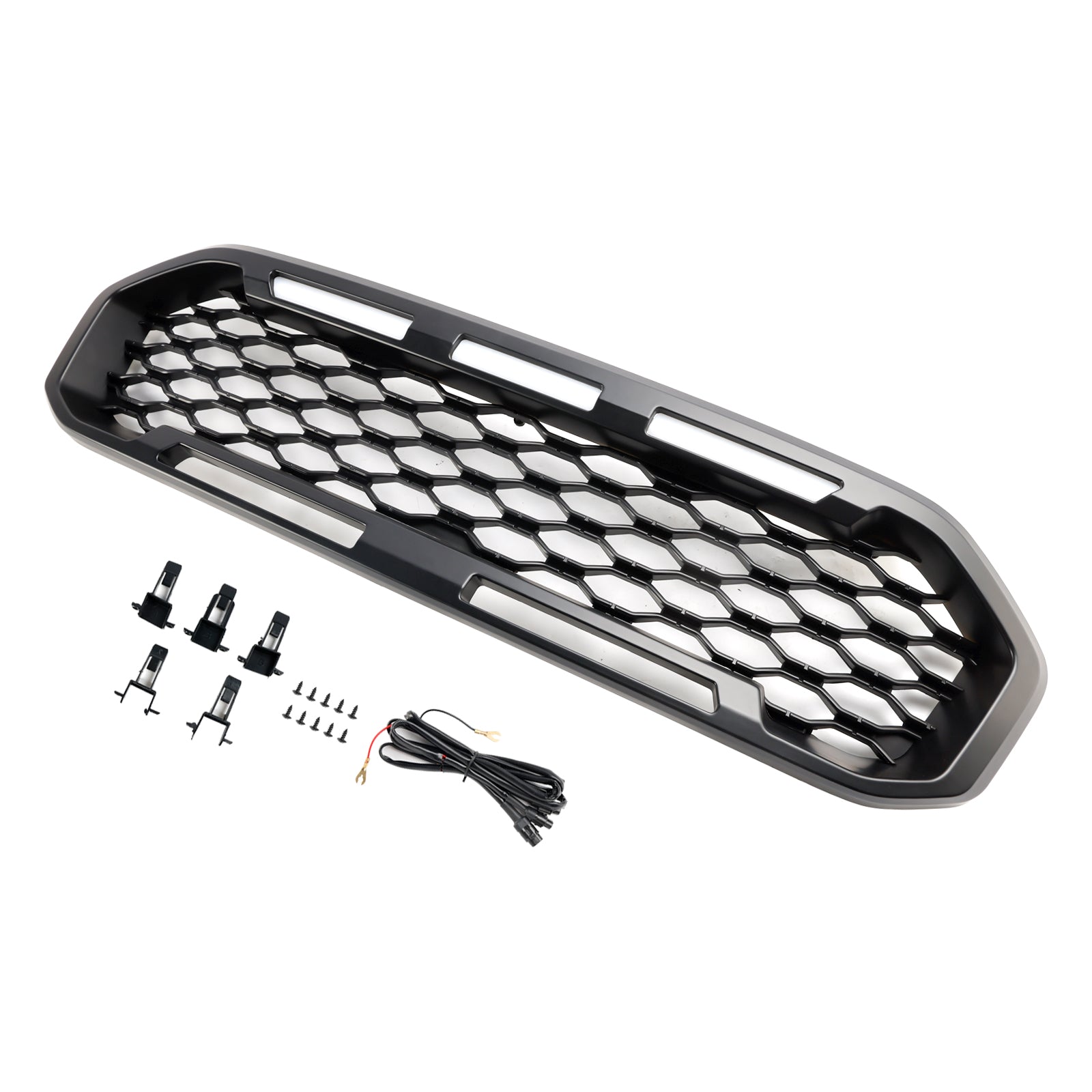 2019-2023 Ford Ranger T8 voorbumpergrille zwart met LED-licht