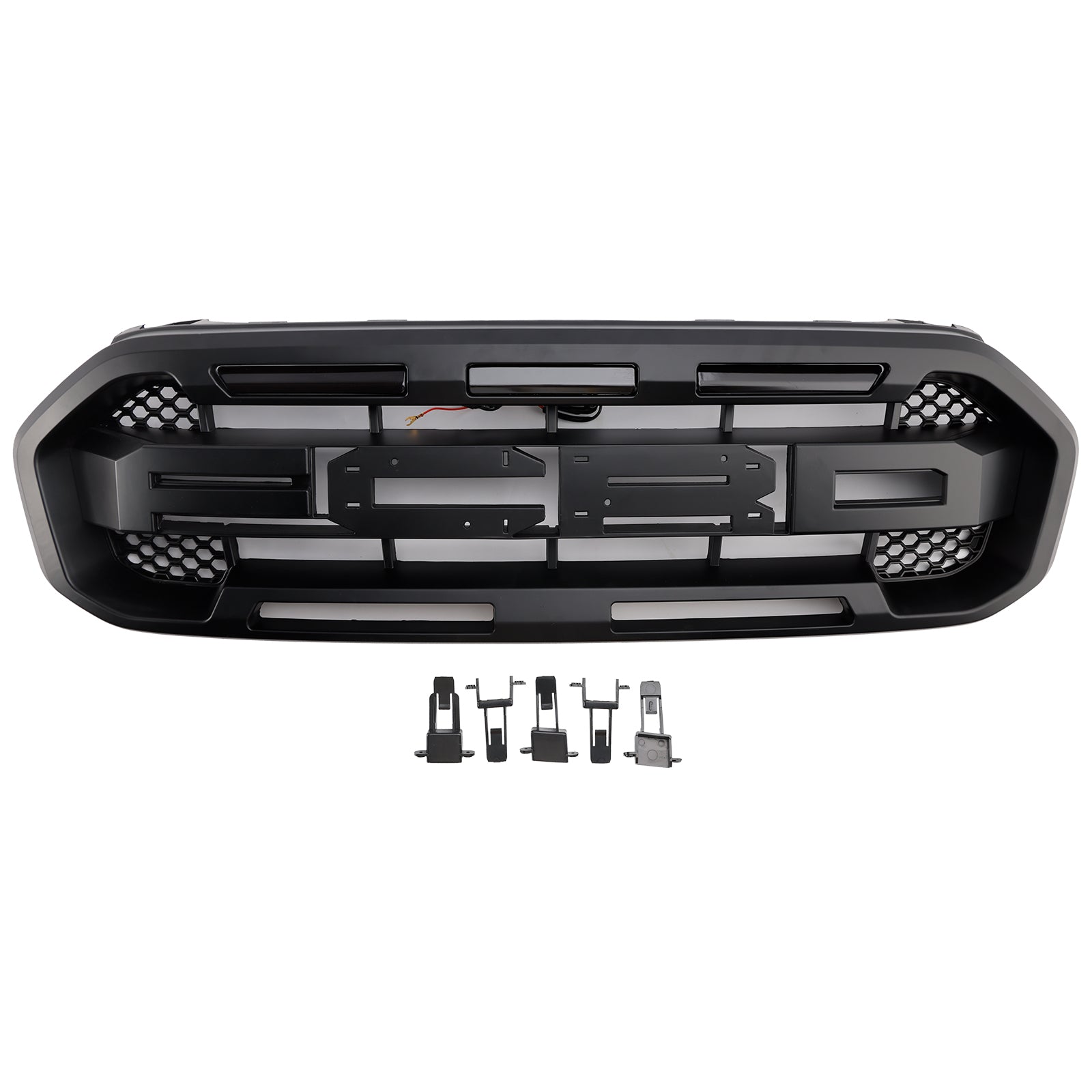 Black Raptor Style Front Bumper Grill Grille Fit Ford Ranger 2019-2023