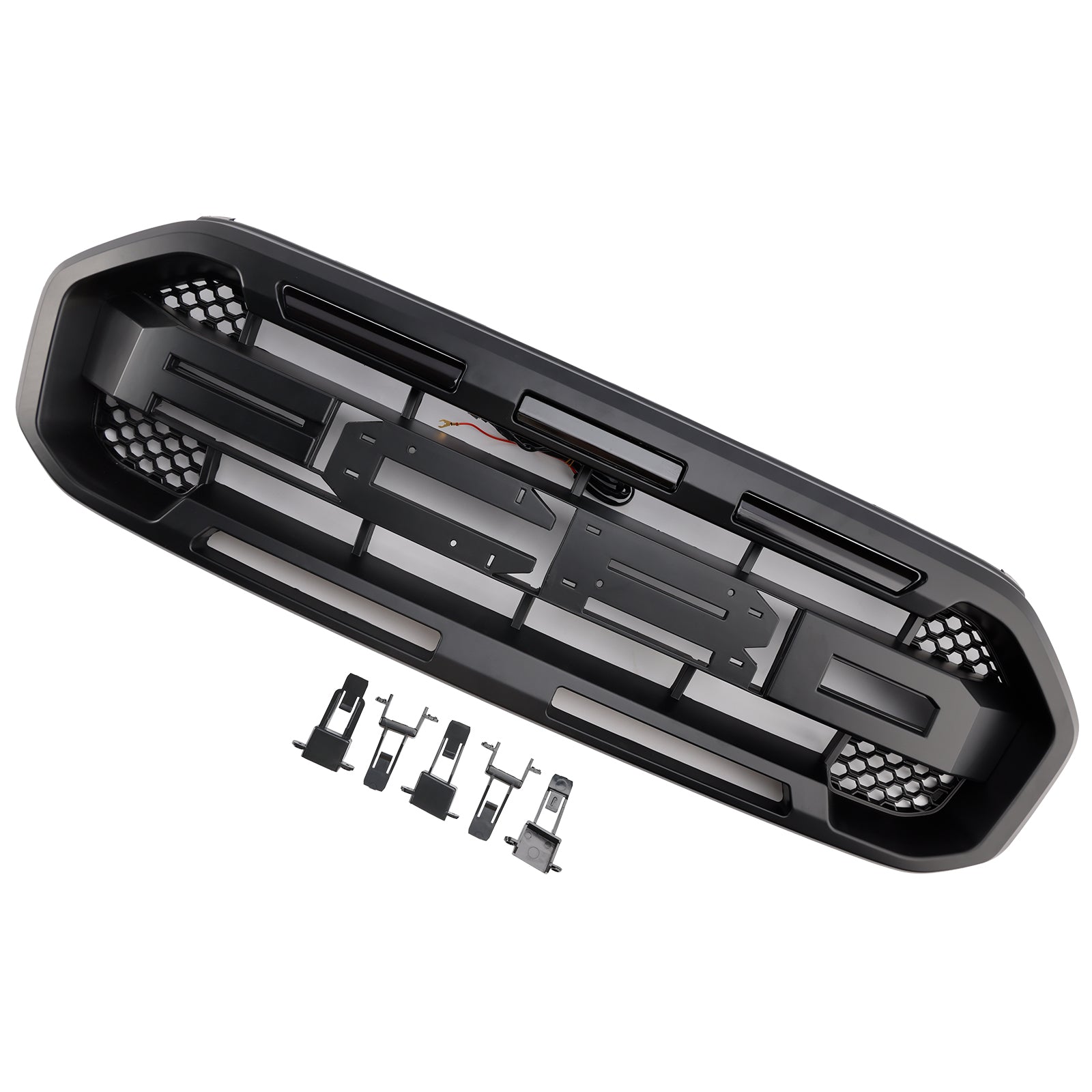 Black Raptor Style Front Bumper Grill Grille Fit Ford Ranger 2019-2023