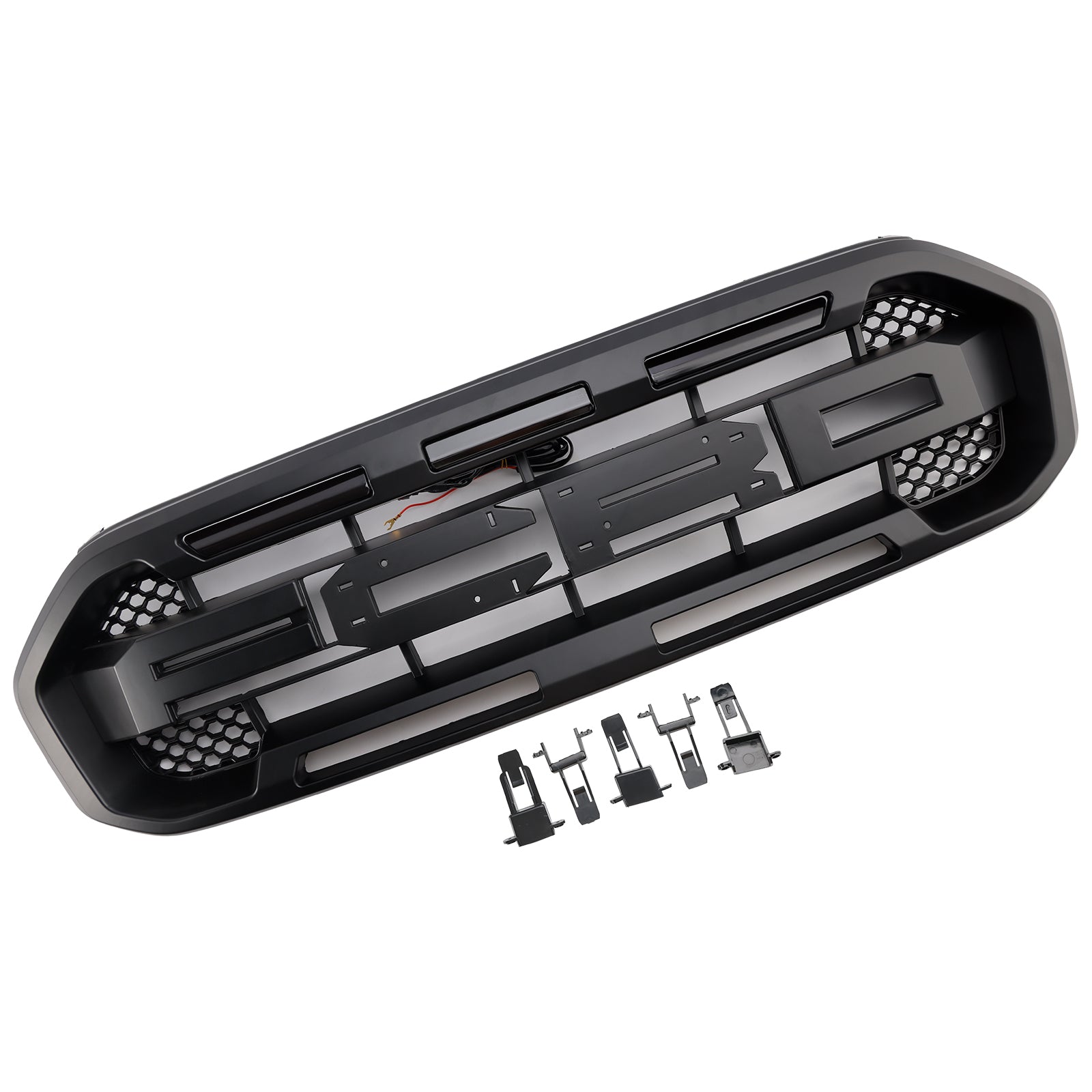 Black Raptor Style Front Bumper Grill Grille Fit Ford Ranger 2019-2023