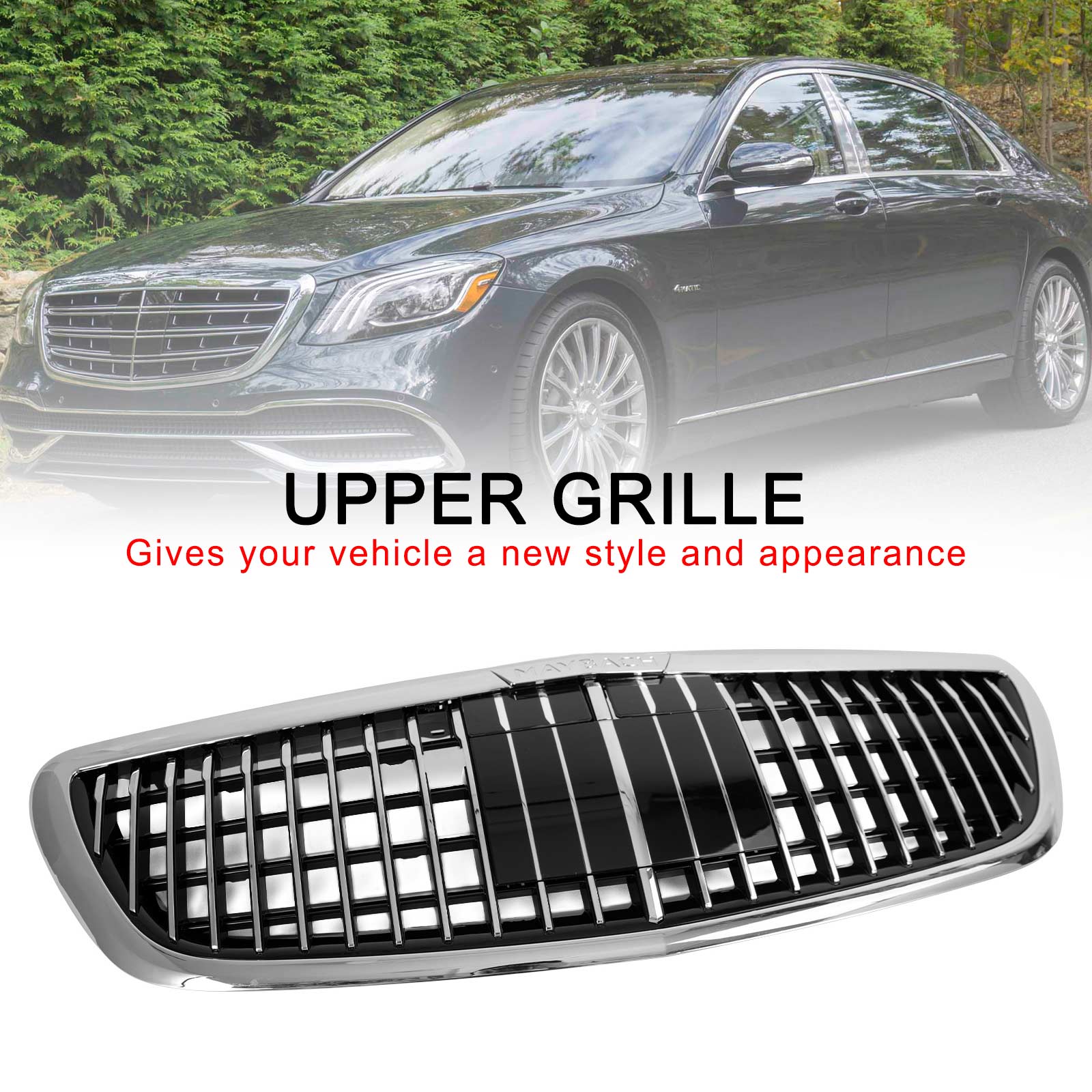 2014 2015 2016 2017 2018 2019 2020 Mercedes Benz W222 S class with ACC S680 Maybach Style Grille