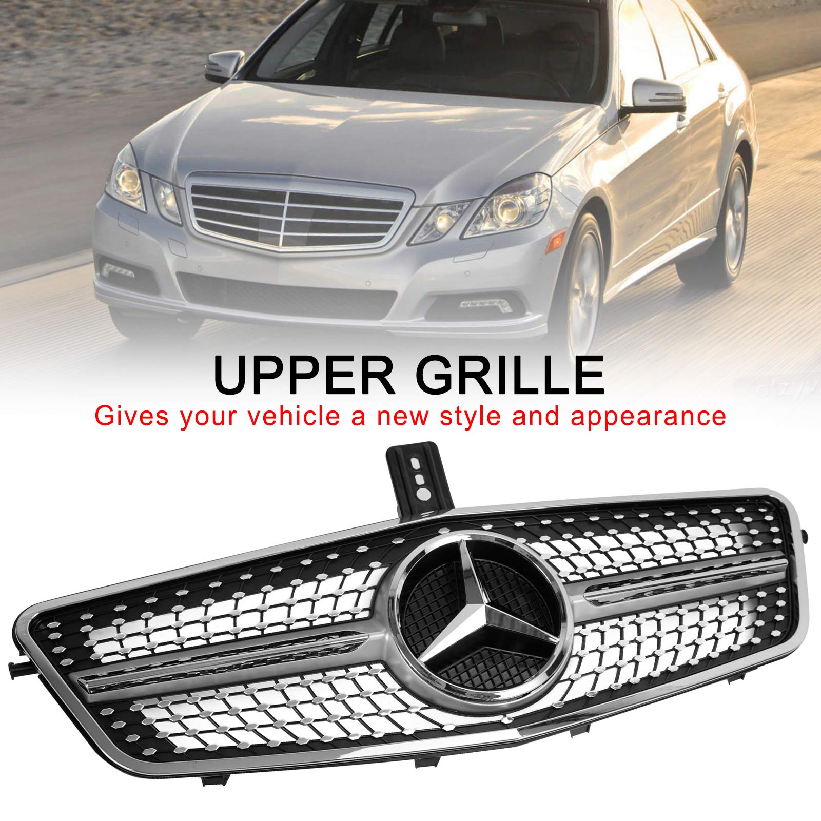 Mercedes-Benz 2010-2013 W212 Parrilla delantera de diamante Clase E E350 E550