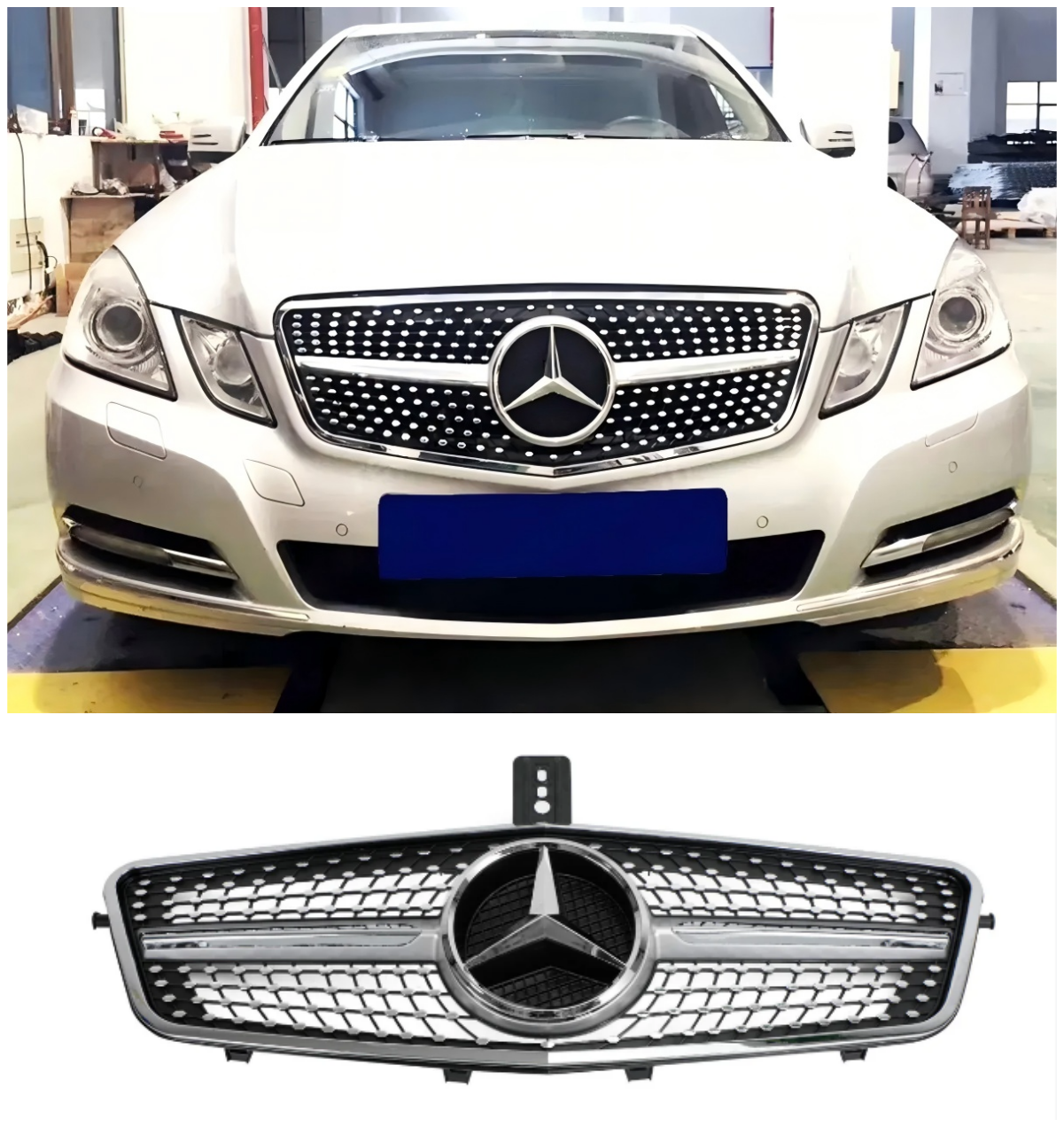2010 2011 2012 2013 Mercedes-Benz W212 E Class E63 AMG E350 E550 Diamond Front Grille Grill