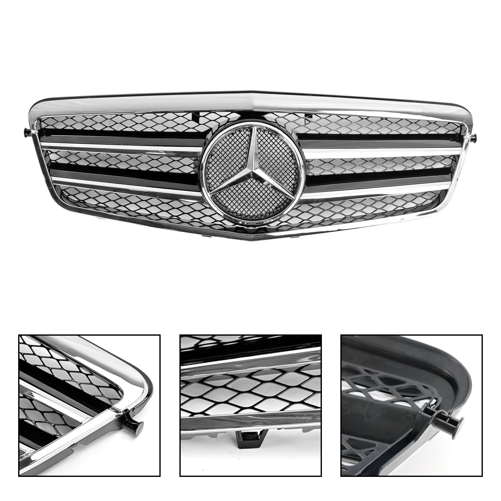 2010 2011 2012 2013 Mercedes-Benz E-Klasse W212 E350 E550 Voorbumper Grille Chroom