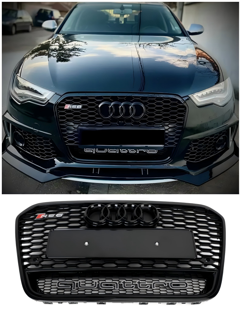 2012-2015 Audi A6 S6 C7 RS6 Style Front Mesh Honeycomb Grille Grill