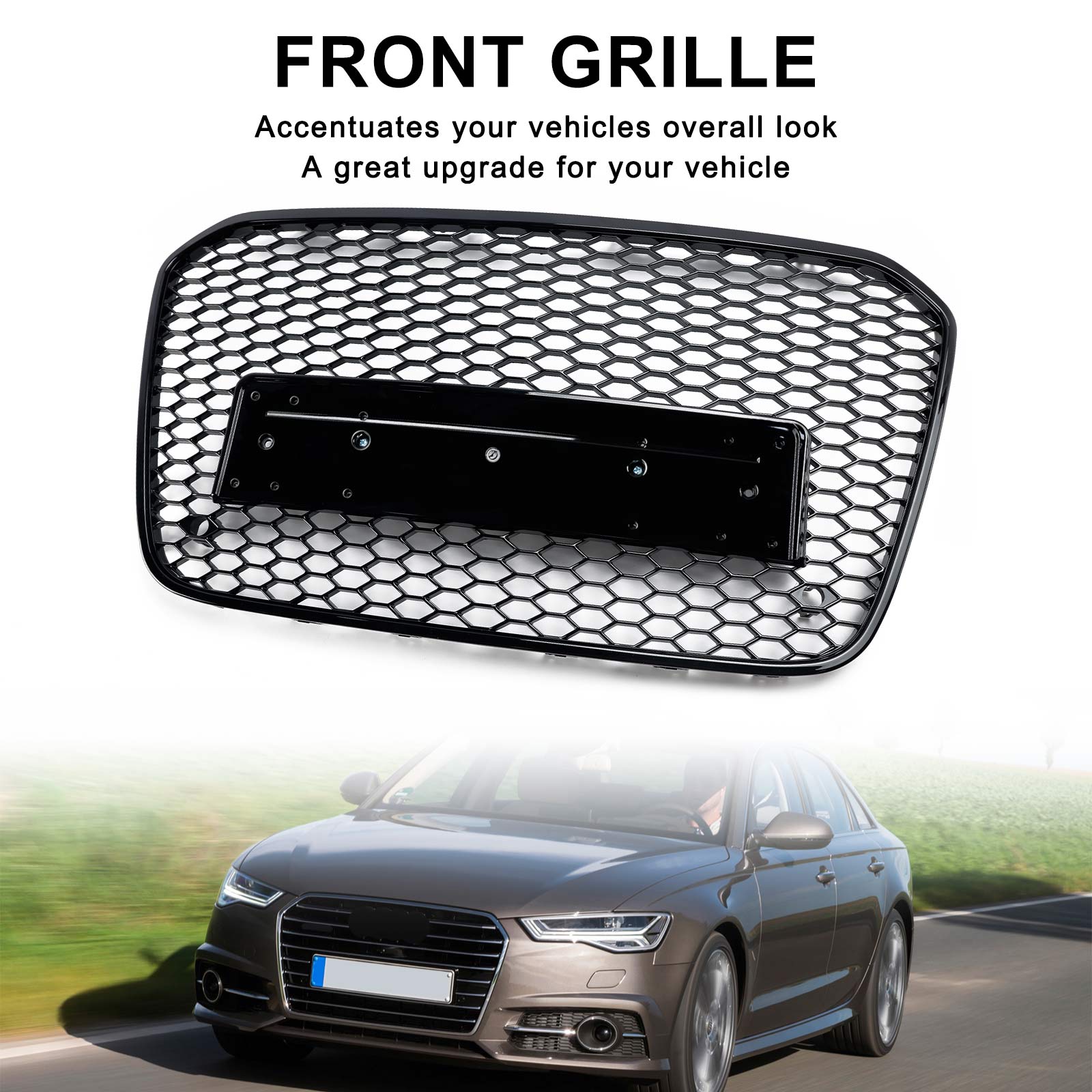 2012-2015 Audi A6 C7 S6 RS6 Stijl Honingraat Voorbumper Grille Grill