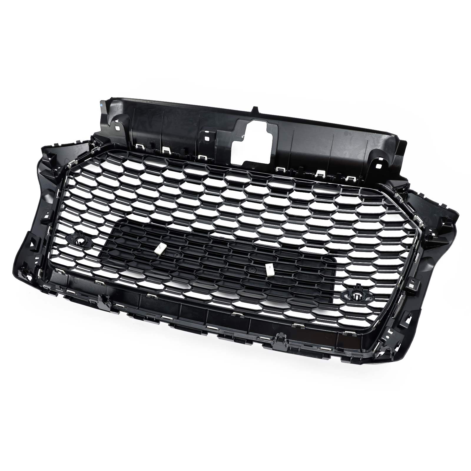 Rejilla de parachoques delantero de malla de panal estilo Audi A3 8V RS3 2017-2019, color negro