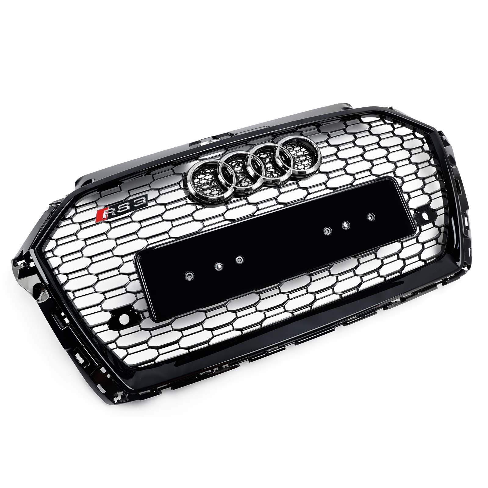 2017-2019 Audi A3 8V RS3 štýl Honeycomb Mesh Front Bumper Grille Black