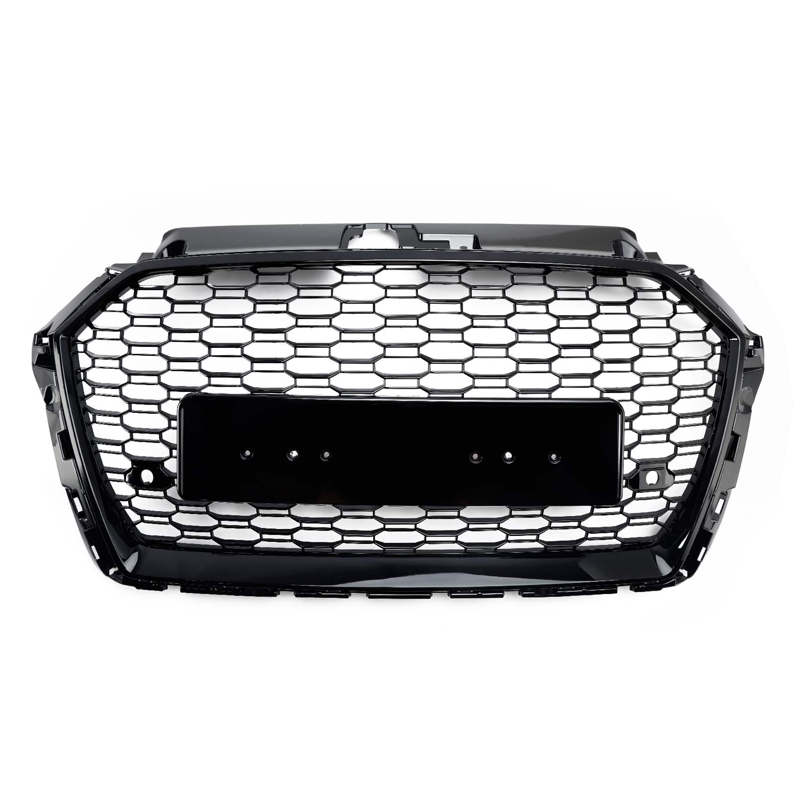 Parrilla de parachoques delantera tipo panal para Audi Q5 2013-2017, cromada/negra