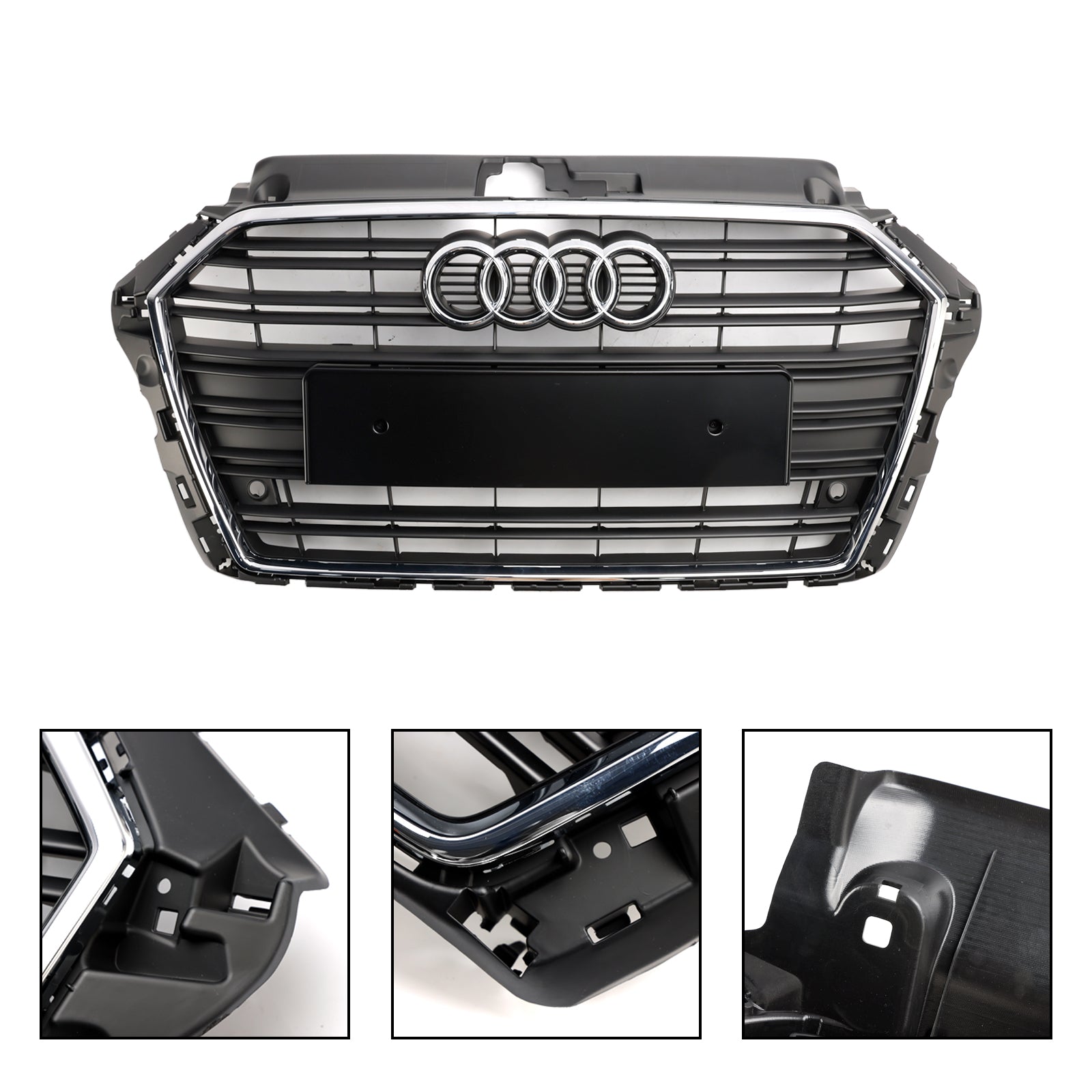 2017-2019 Audi A3 S3 Front Bumper Grill Grill 8v3853651 Chrome 8v3853651b