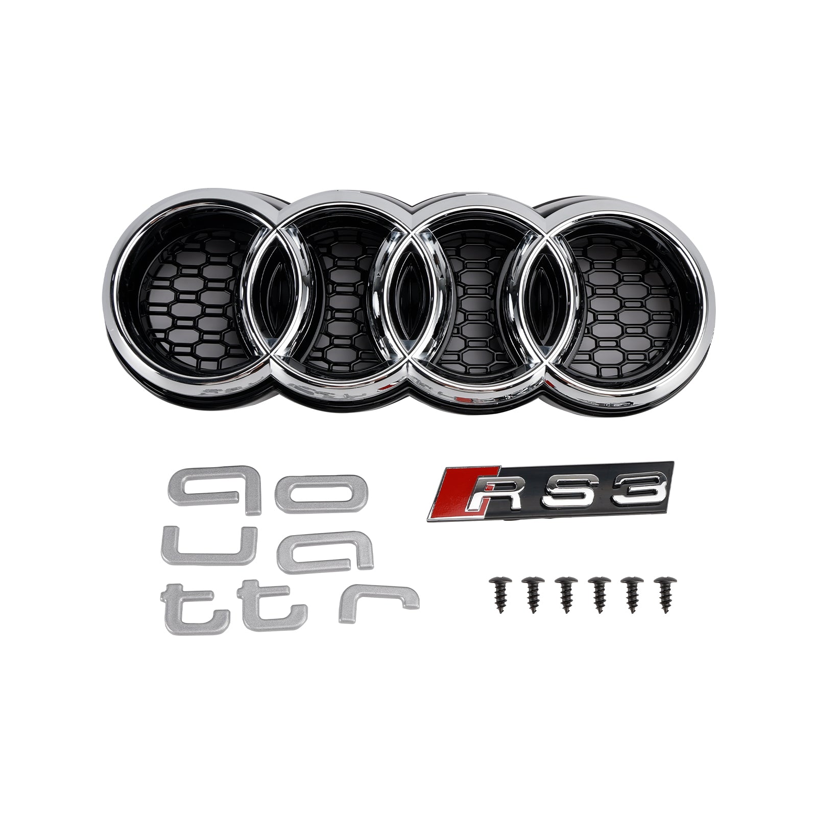 2017-2019 Audi A3 S3 W/ACC RS3 Grade da grade frontal do Honeycomb estilo RS3 Black