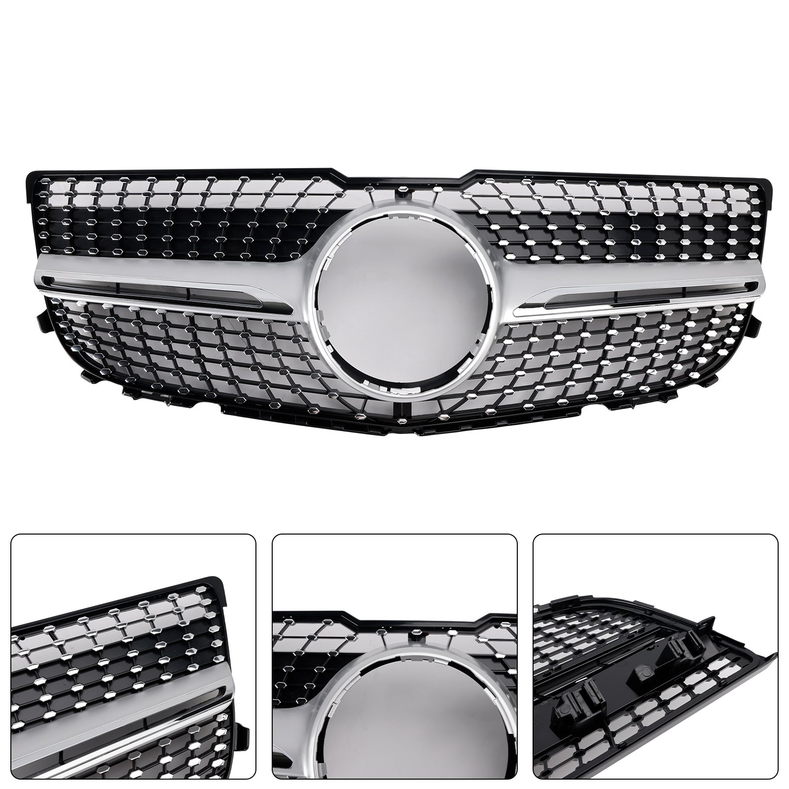 2013-2015 MERCEDES-BENZ X204 GLK-KLASSE GLK250 GLK300 GLK350 Voorbumper Grill Grille Diamant