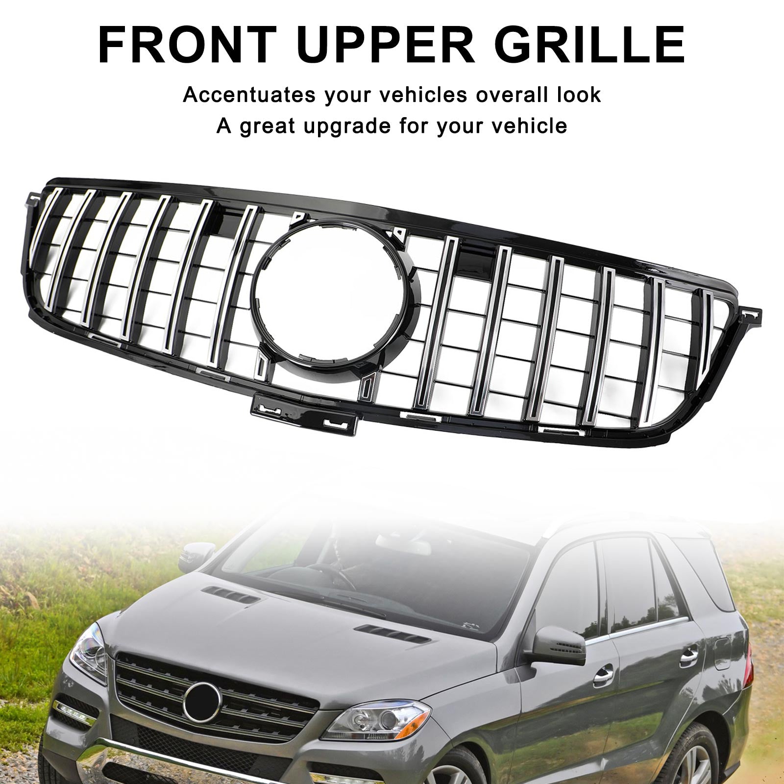 2012 2013 2014 2015 Mercedes-Benz W166 ML350 400 550 GTR Stijl Front Grille Grille Chroom Zwart