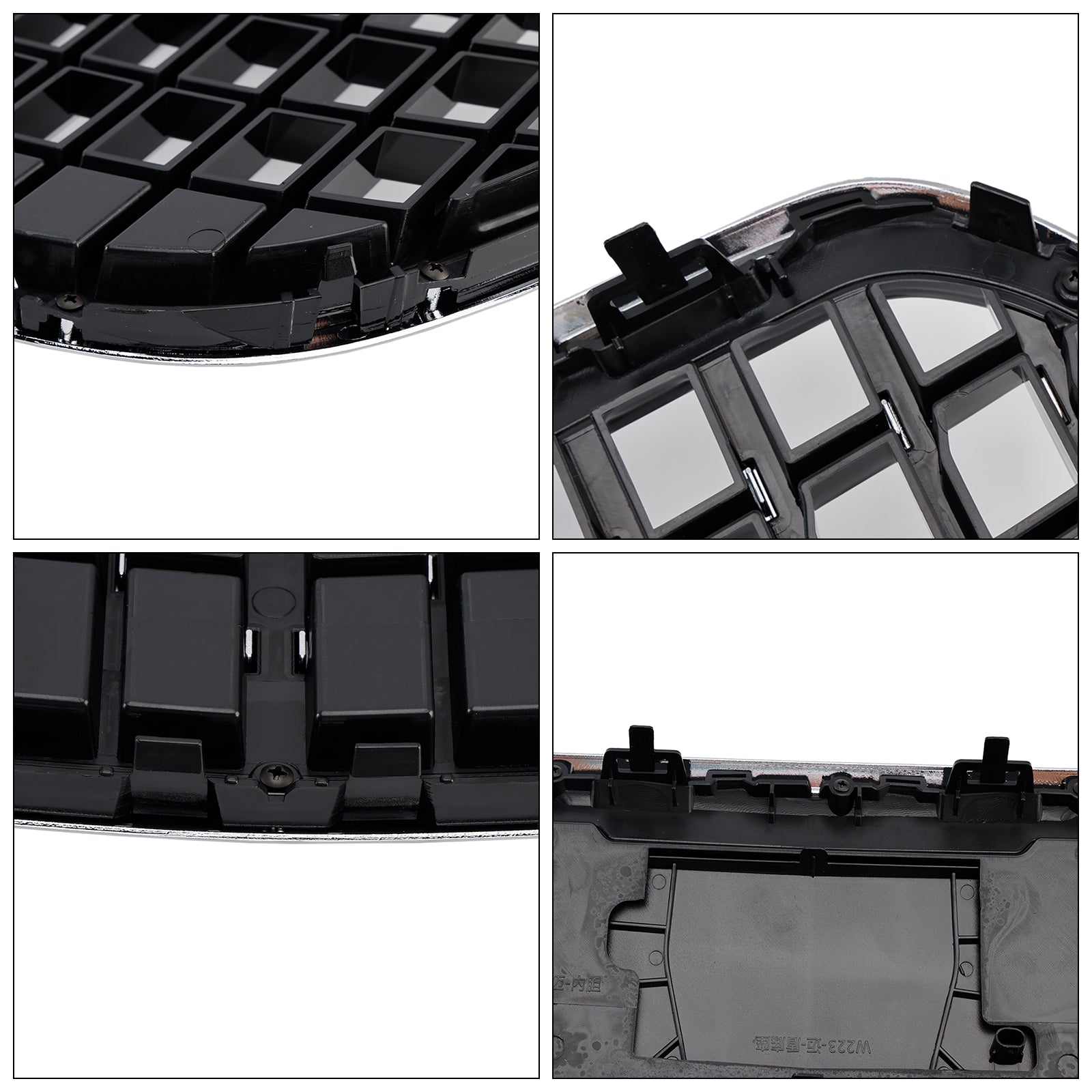 Mercedes Benz Classe S 2021-2023 W223 S480 S580 S680 + Grade do para-choque dianteiro cromada com ACC