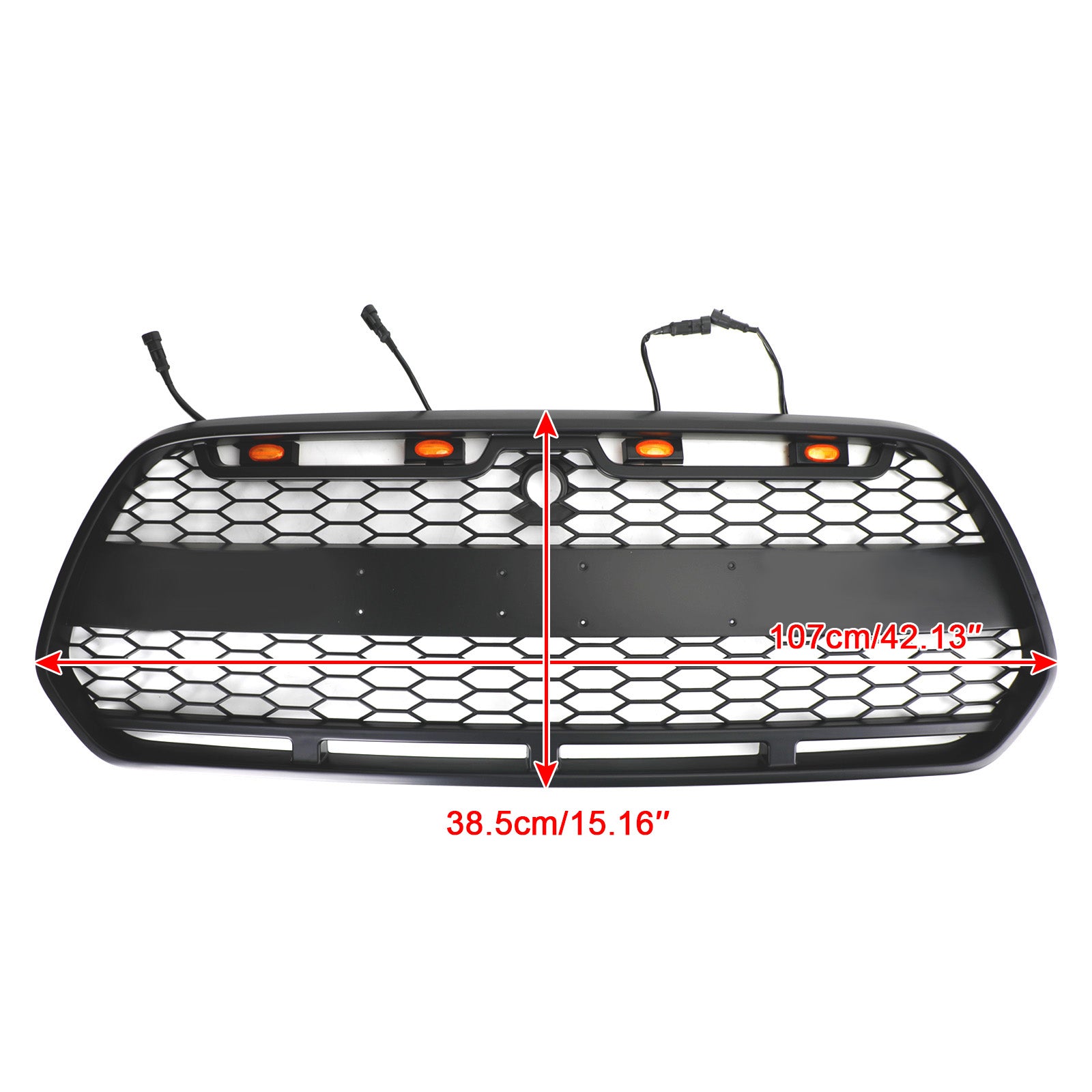 Grille de pare-chocs avant noire mate avec LED pour Ford Transit MK8 Raptor 2015-2018