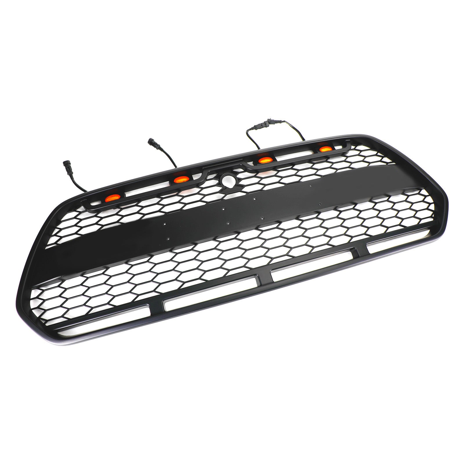Grille de pare-chocs avant noire mate avec LED pour Ford Transit MK8 Raptor 2015-2018