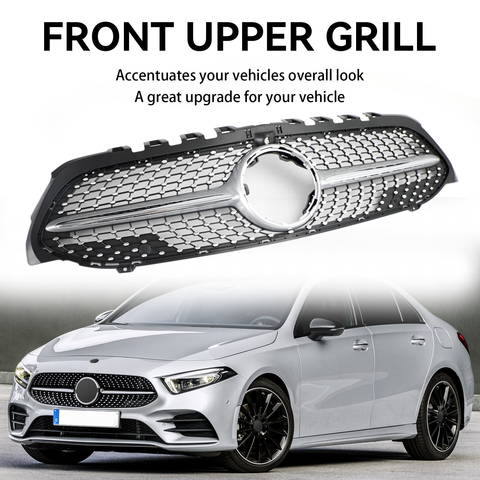 Mercedes-Benz Classe A (2019-2023) W177 Calandre de pare-chocs avant diamant noir/chrome