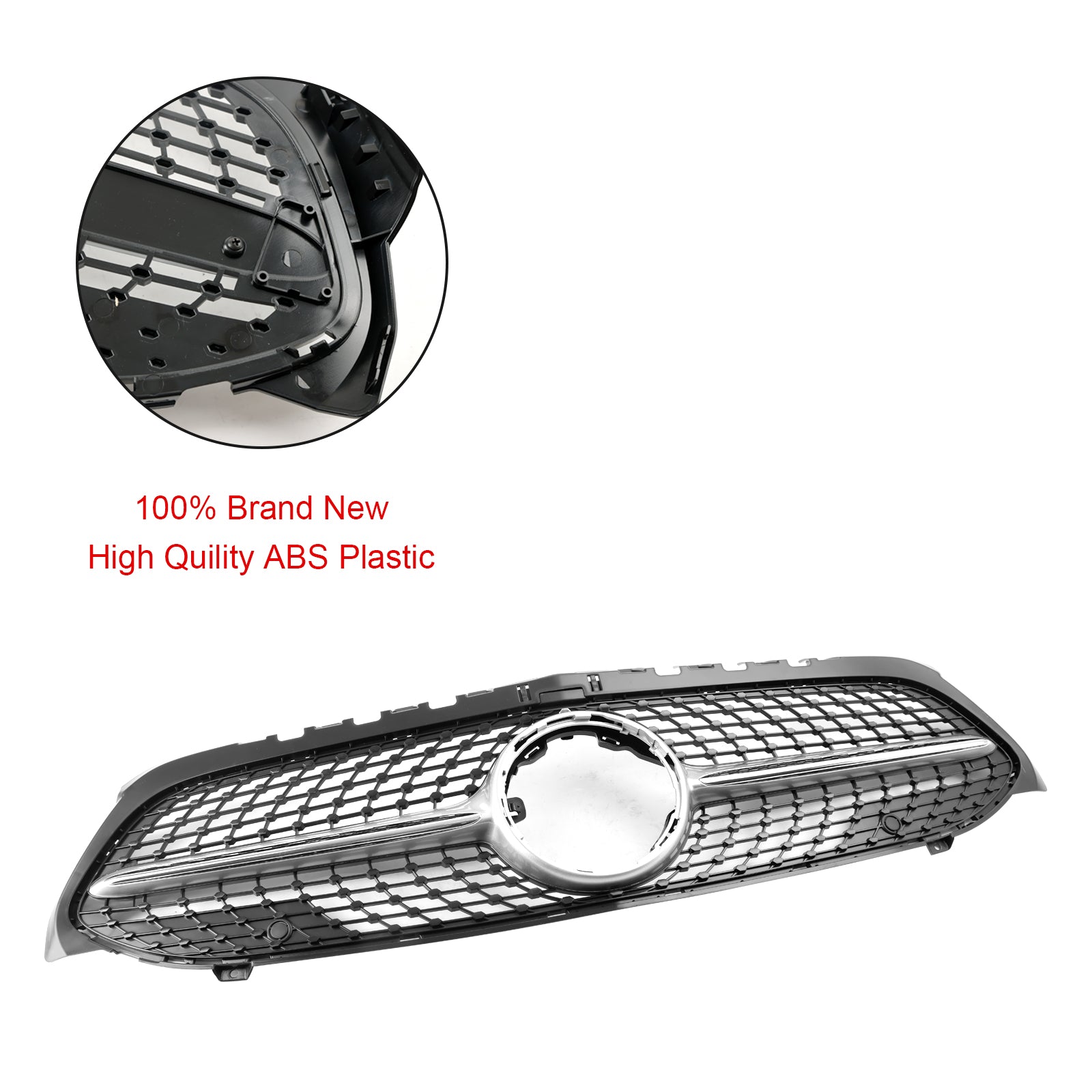 2019-2023 Benz A-Klasse W177 Diamond Front Bumper Grille Zwart