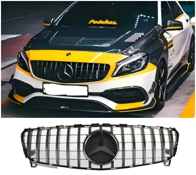 2016 2017 2018 A-KLASSE W176 MERCEDES BENZ GTR Stijl Voorbumper Grille Grille