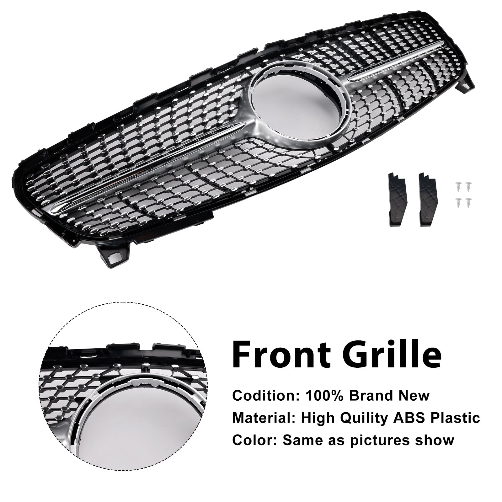 2016-2018 MERCEDES BENZ A-KLASSE W176 Diamond Front Bumper Grille Grill