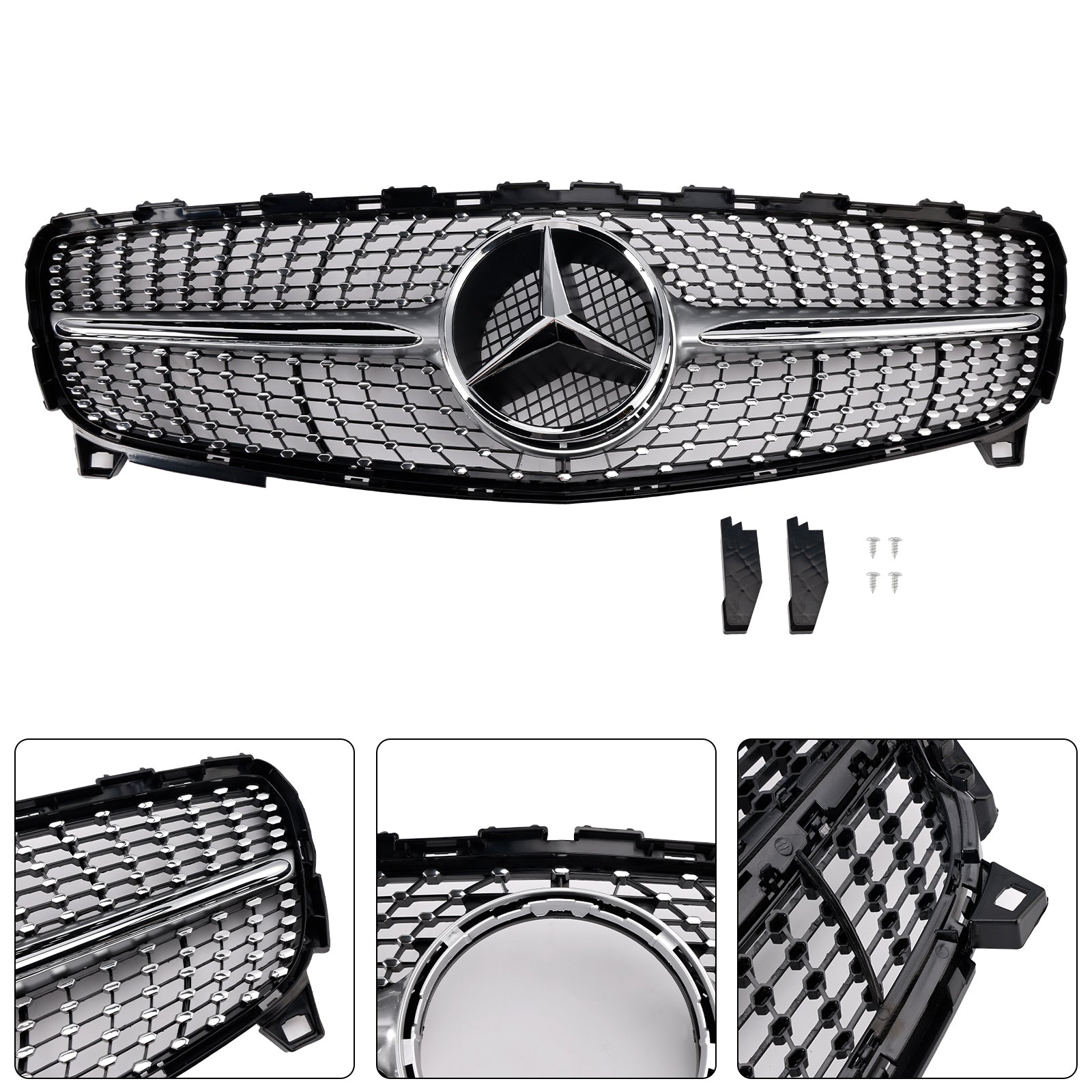 2016–2018 MERCEDES BENZ A-KLASSE W176 Frontfangergrill Grill Diamant