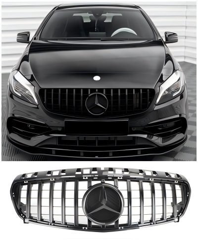 2013 2014 2015 Mercedes Benz A-KLASSE W176 Glanzend zwarte voorbumpergrille