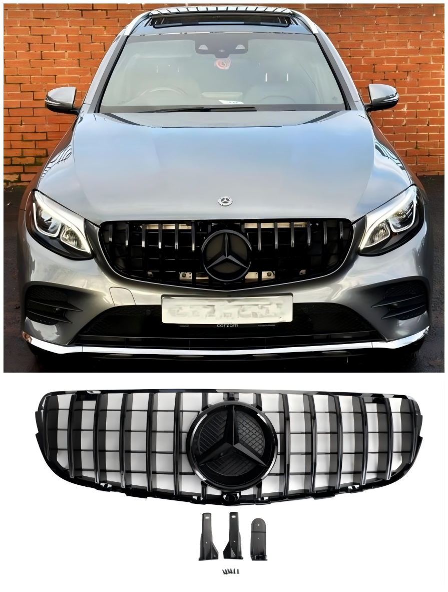 2015 2016 2017 2018 2019 GLC X253 C253 Mercedes Benz front bumper grille grill glans zwart