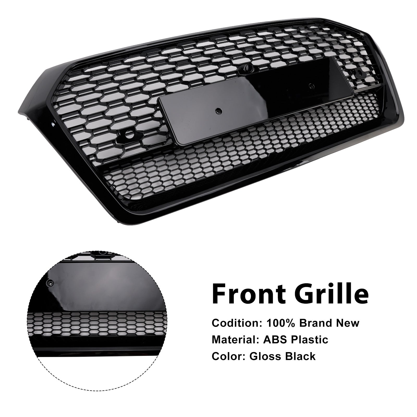 Grille de calandre avant en nid d'abeille de style Audi Q5 SQ5 RSQ5 2018-2020