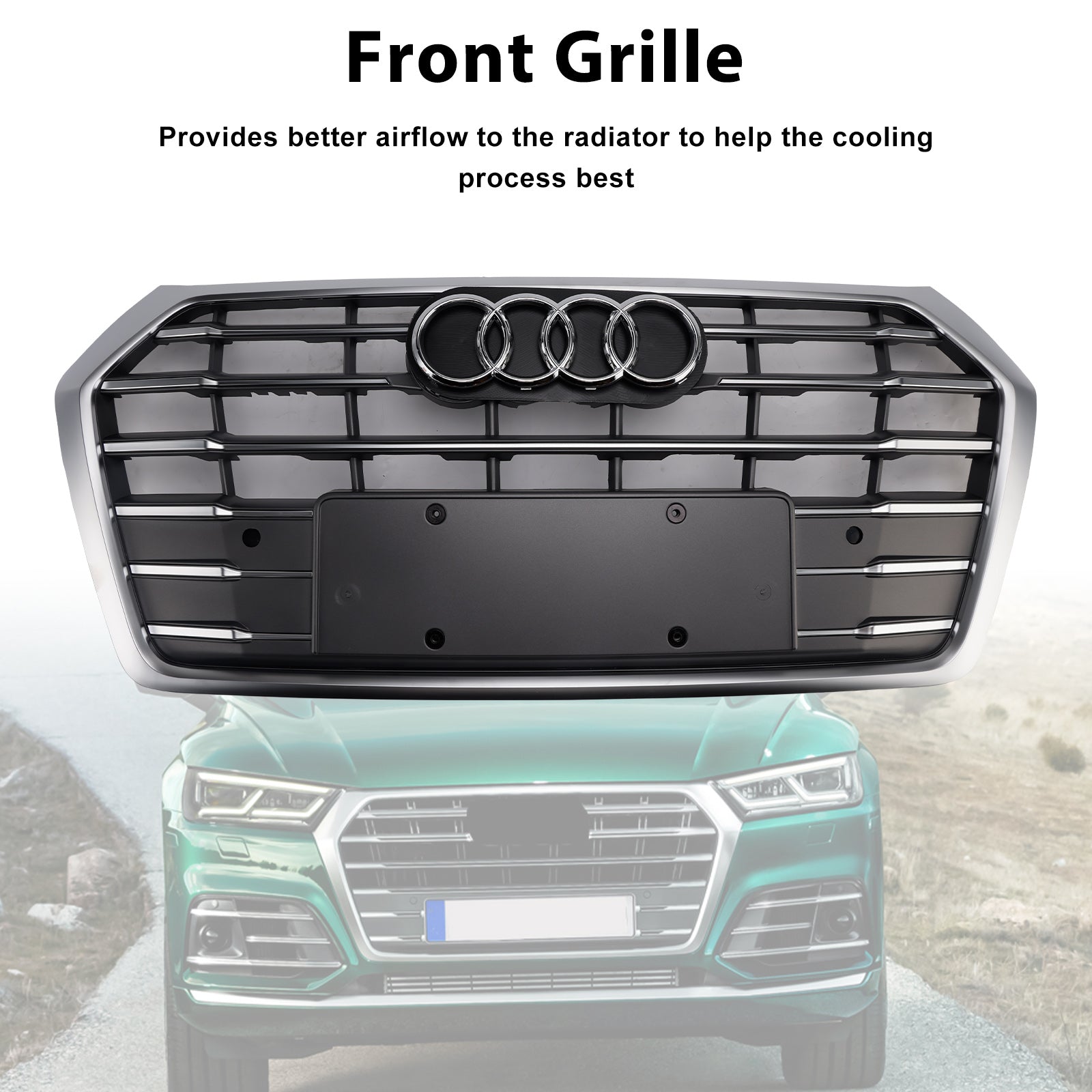 2018-2020 AUDI Q5 SQ5 SQ5 Front Honeycomb Mesh Grille Grill
