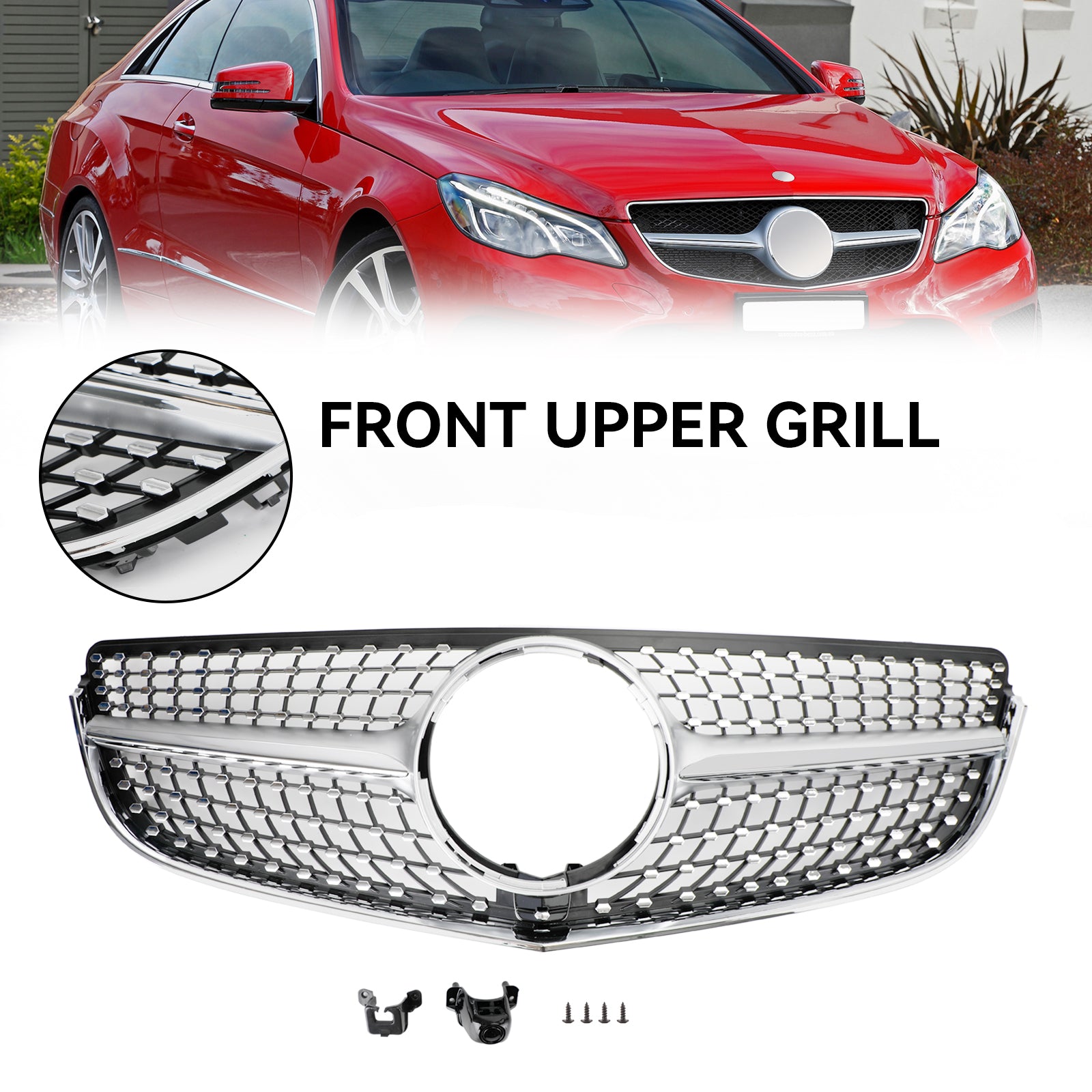 2014-2017 Mercedes E-CLASS W207 Coupe Front Bumper Grille Grill Diamond