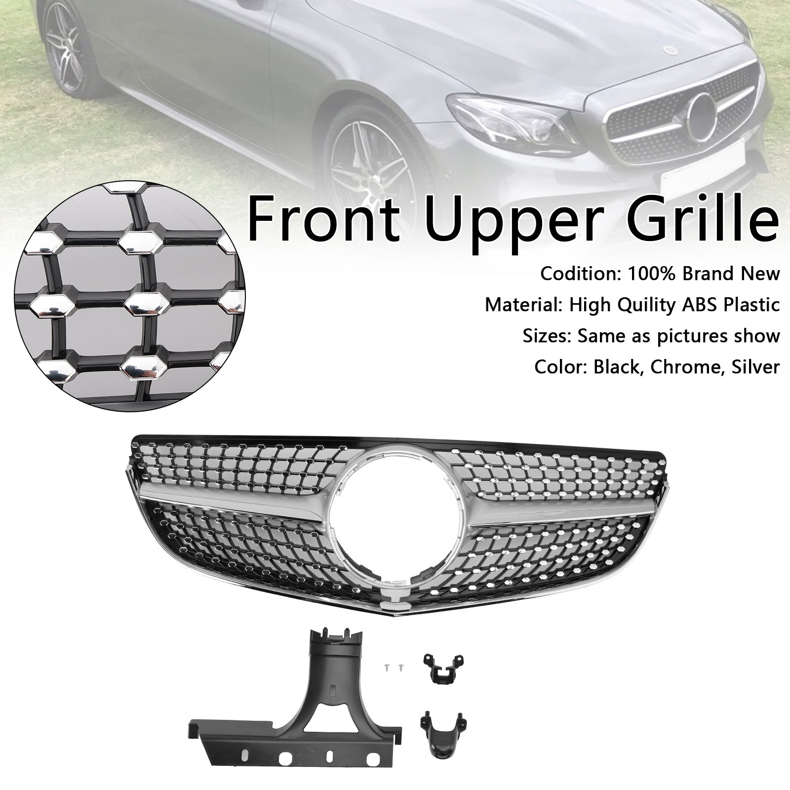 Mercedes E-KLASSE 2014-2017 W207 Coupé Diamond Voorbumper Grille Grille