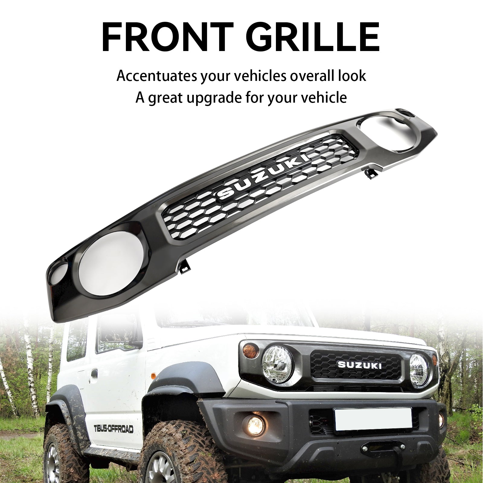 2019-2023 Suzuki Jimny JB74 Honingraat voorbumpergrille grijs
