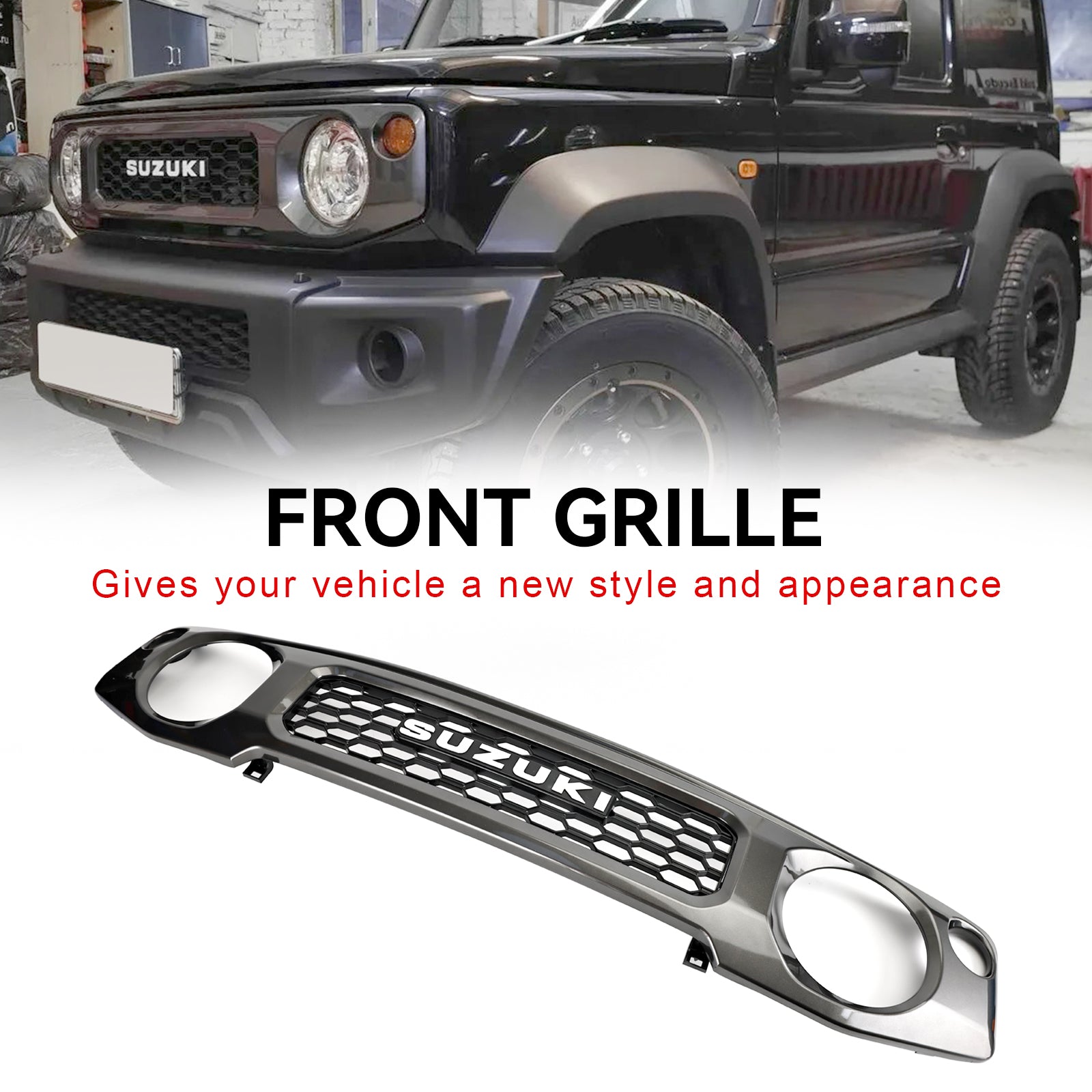 2019-2023 Suzuki Jimny JB74 Honingraat voorbumpergrille grijs