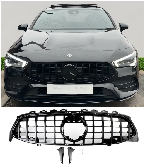 2020 2021 2022 2023 CLASE W118 Parrilla de parachoques delantera negra para MERCEDES BENZ C11