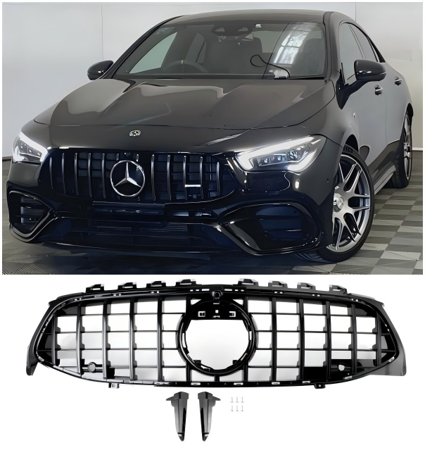 2020 2021 2022 2023 CLASE W118 Parrilla de parachoques delantera negra para MERCEDES BENZ C11