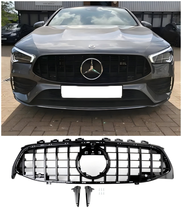 2020 2021 2022 2023 CLASE W118 Parrilla de parachoques delantera negra para MERCEDES BENZ C11