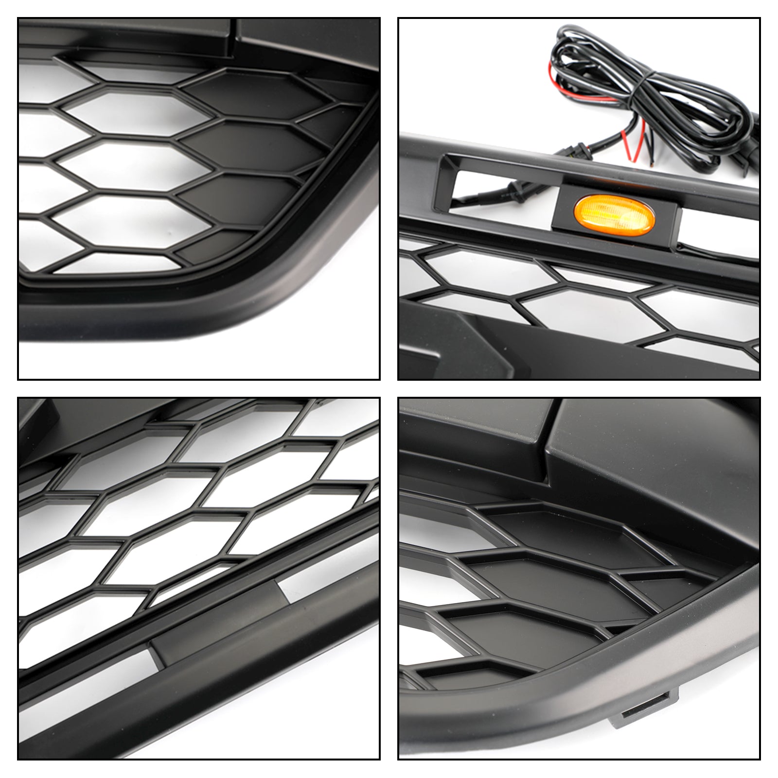 2018 2019 2020 2021 2022 2023 Ford Transit Custom Raptor Style Trail W/ 3LED Matte Black Front Bumper Grille