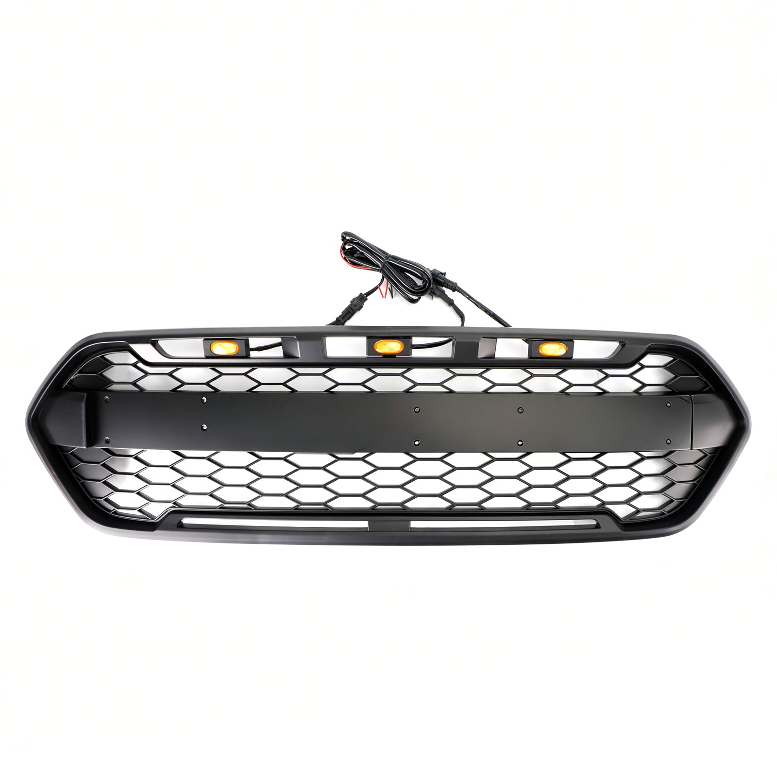 2018 2019 2020 2021 2022 2023 Ford Transit Custom Raptor Style Trail W/ 3LED Matte Black Front Bumper Grille