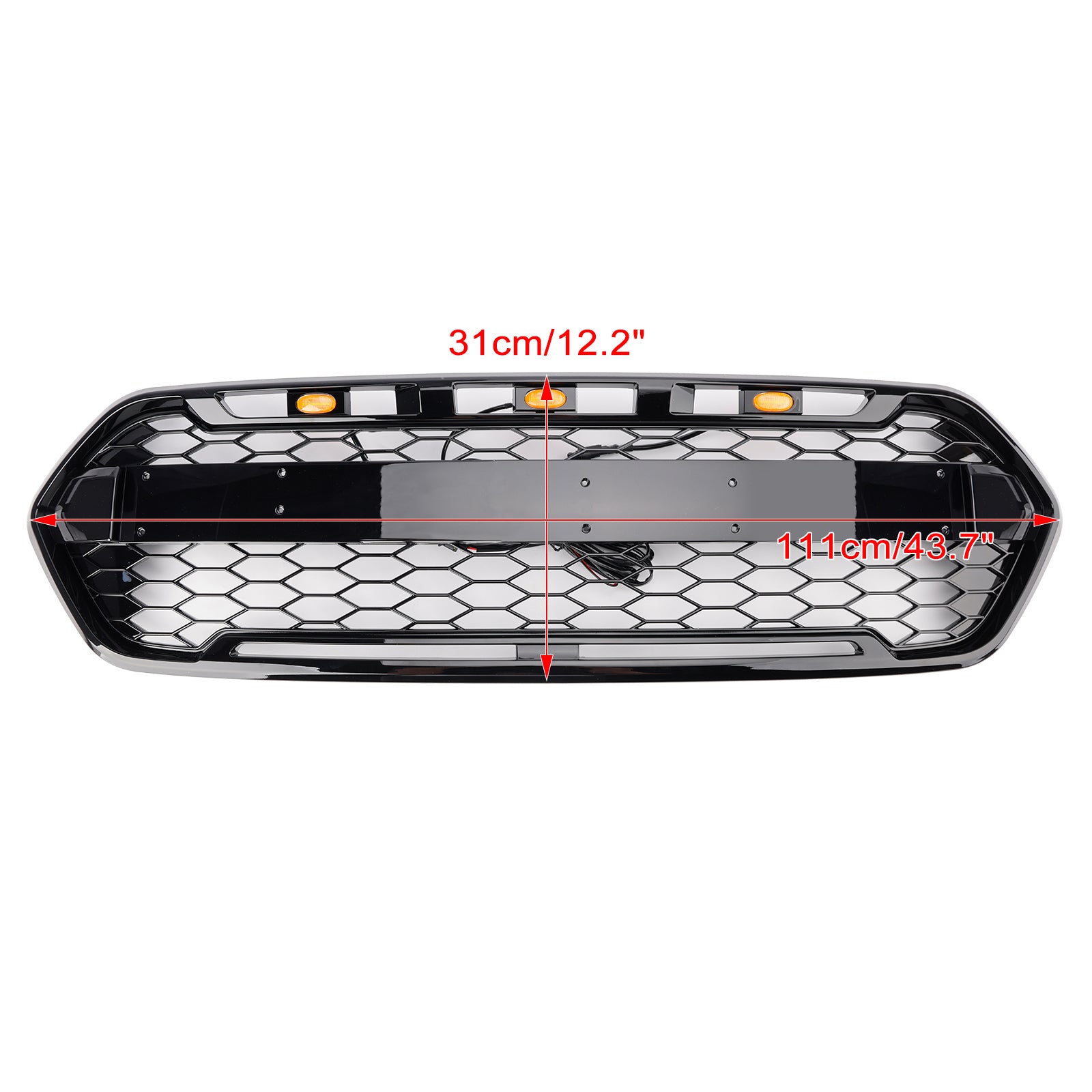 Raptor Style 2018-2023 Ford Transit Custom Trail met 3LED matzwarte voorbumpergrille