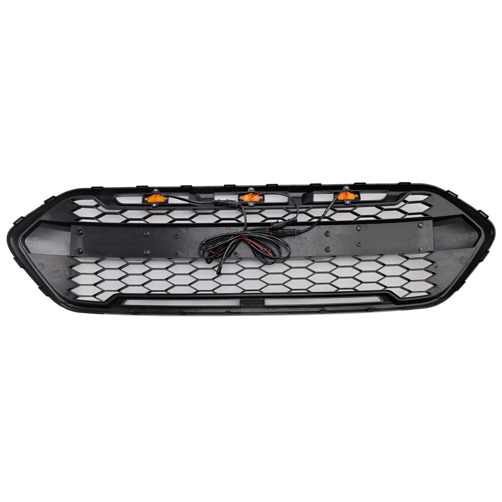 2018-2023 met 3LED glanzend zwarte Ford Transit Custom Trail met 3LED voorbumpergrille