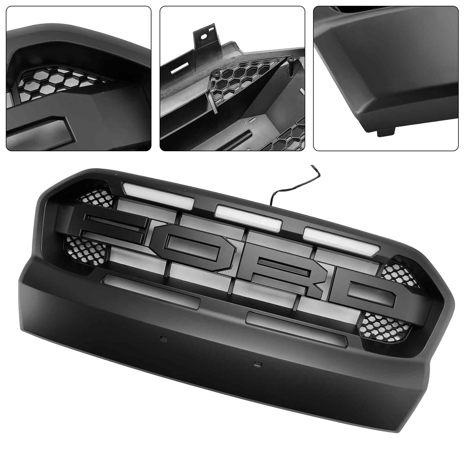 2015-2019 Ford Ranger T7 W/LED Raptor Style Style Grill Grill Grill