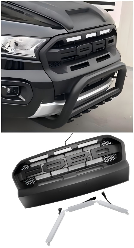 2015-2019 Ford Ranger T7 W/LED Raptor Style Style Grill Grill Grill