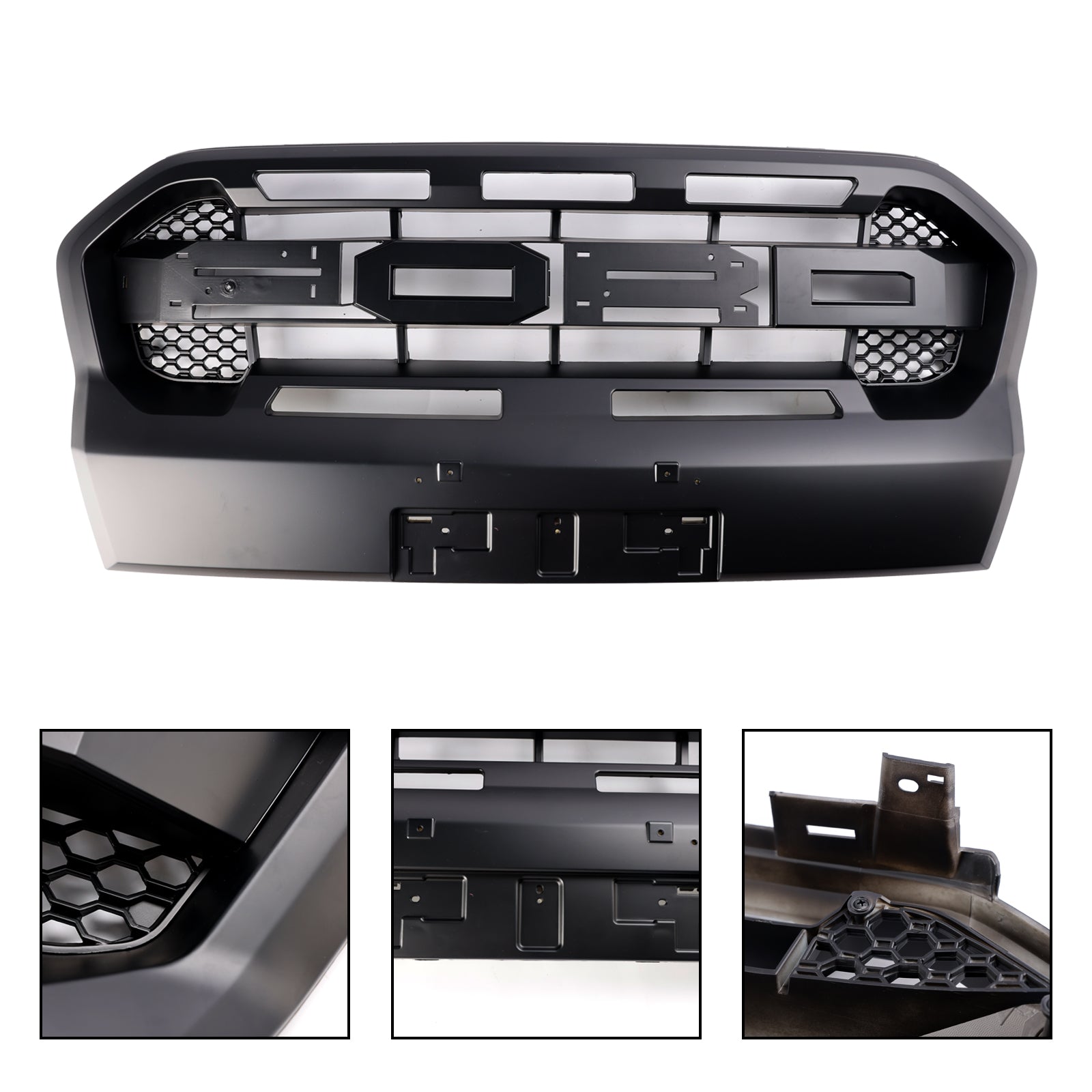 Raptor Style 2019-2023 T8 Ford Ranger Ranger Front Bumper Grill Matt Black