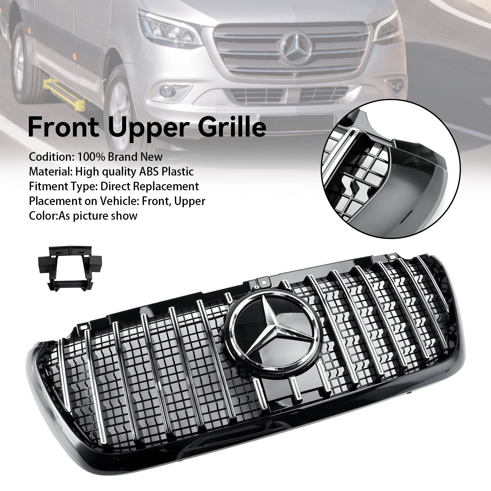 Mercedes Sprinter 2018-2023 W907 W910 GT-stijl voorbumpergrille