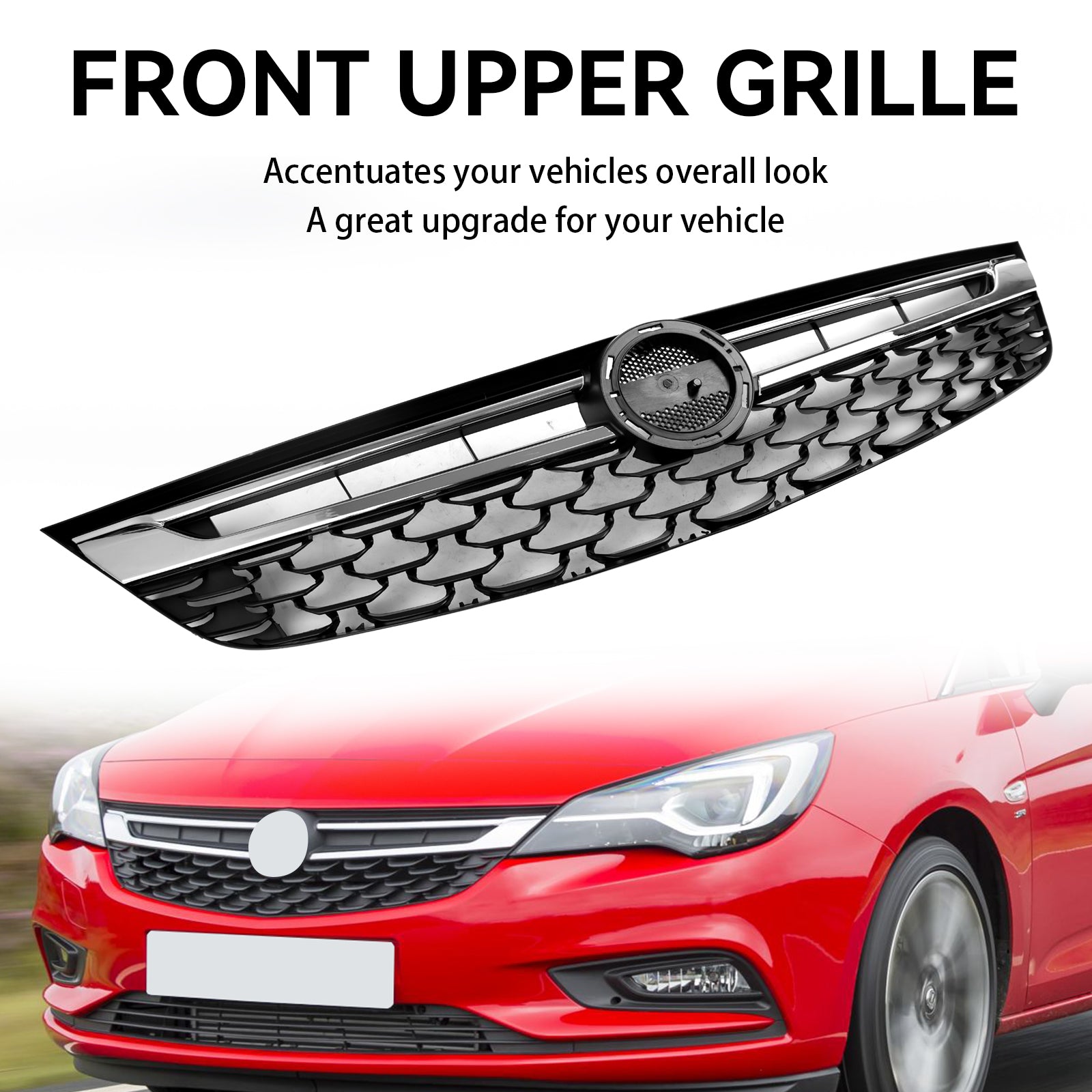 Vauxhall Astra K 2015-2019 Facelift OPEL Vauxhall Astra K Grille de pare-chocs avant noir chromé 13464791 13423642