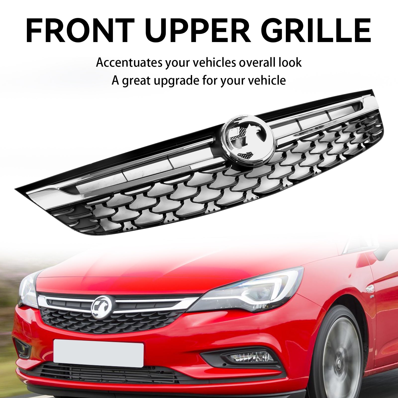 2015 2016 2017 2018 2019 Facelift OPEL Vauxhall Astra K Voorbumpergrille Zwart Chroom 13464791 13423642