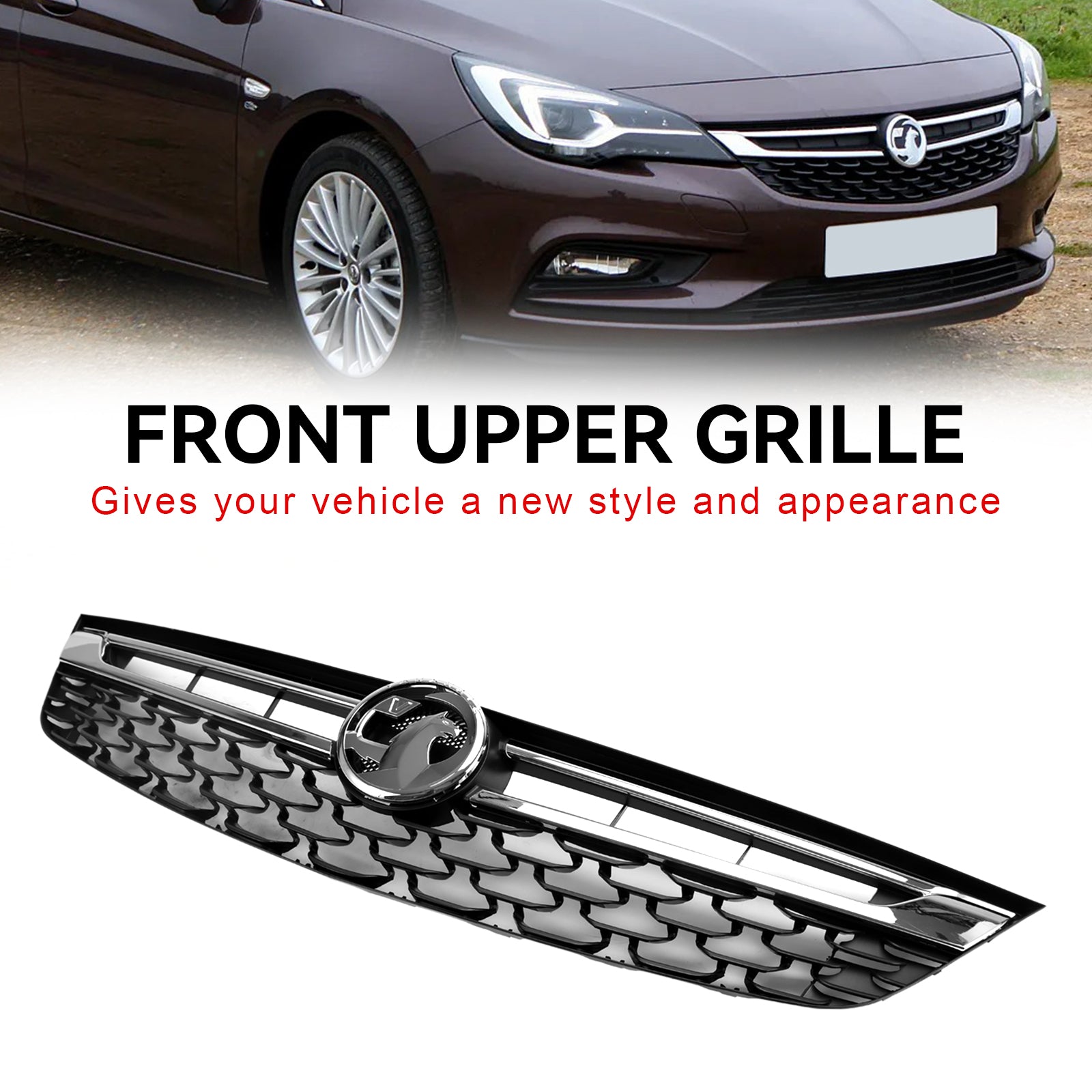 2015-2019 Facelift Opel Vauxhall Astra K Front Bumper Grill Grill Black Chrome 13464791 13423642