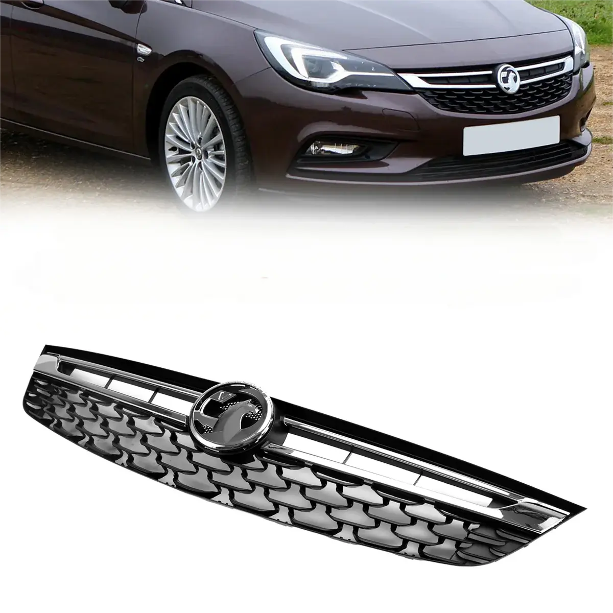 2015-2019 Facelift Opel Vauxhall Astra K Front Bumper Grill Grill Black Chrome 13464791 13423642