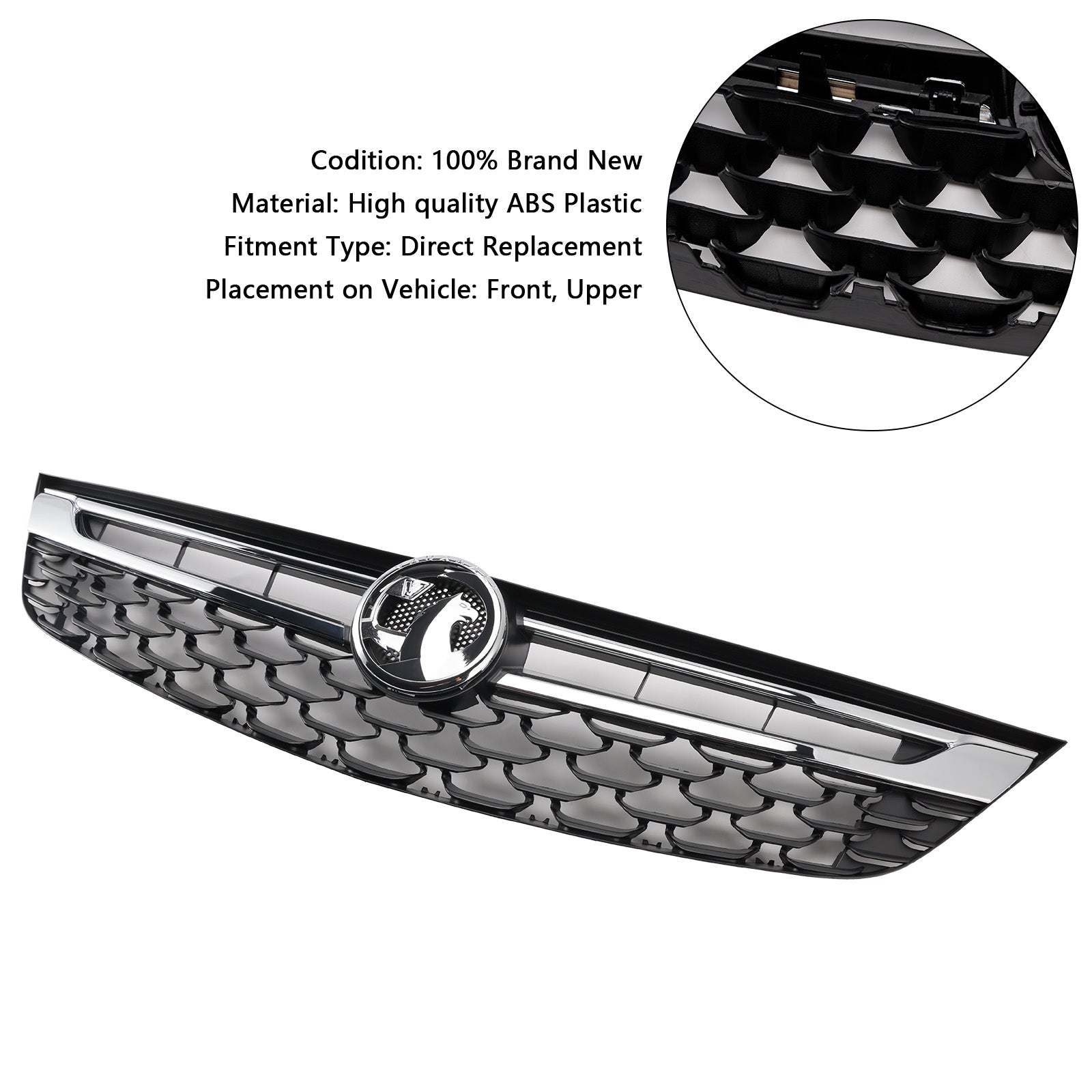 2015-2019 OPEL ASTRA K Facelift Front Bumper Grill Grille 13464791 Black Chrome